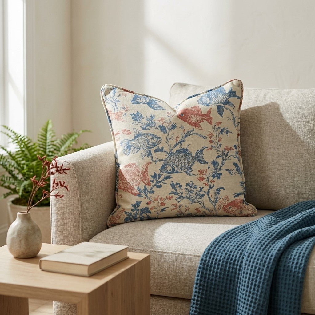 Fish Tank Throw Pillow - Lemon Park
