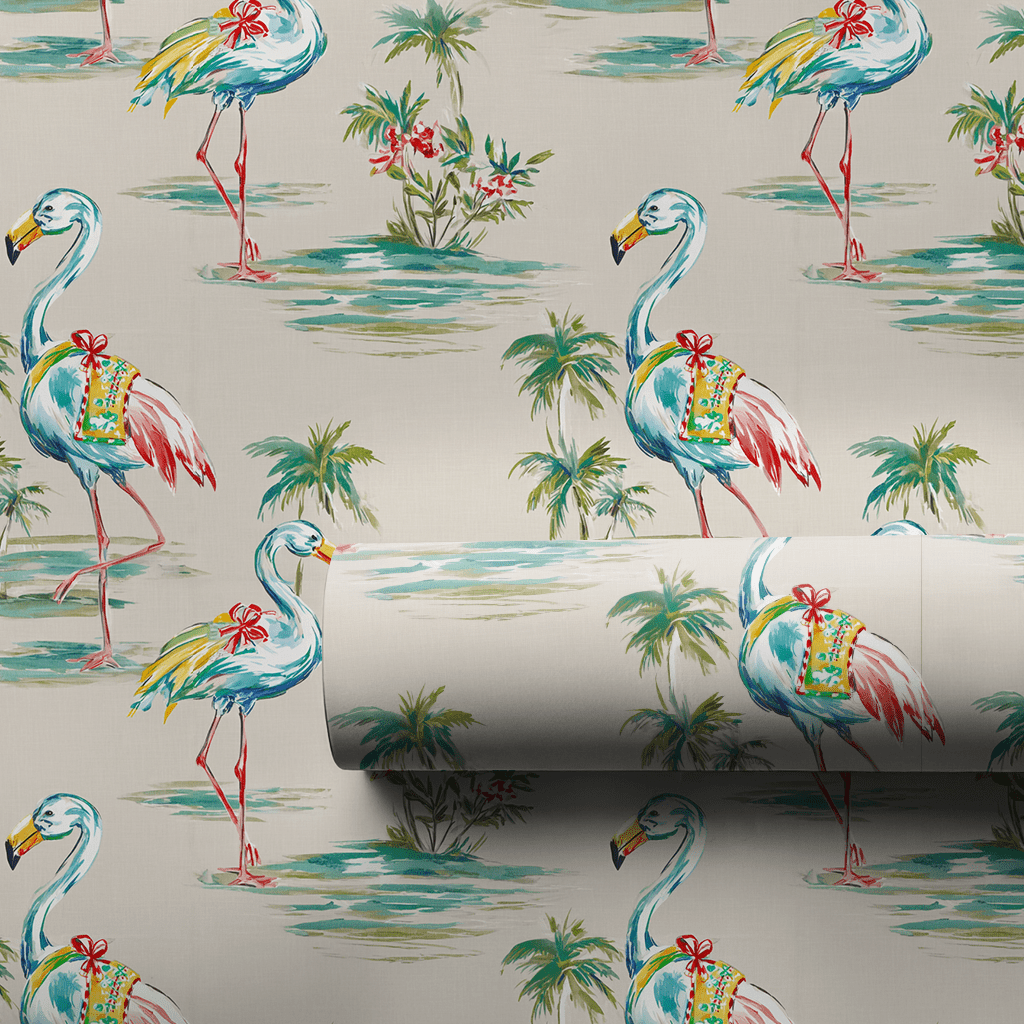 Flamingo Beach - Wrapping Paper - Lemon Park