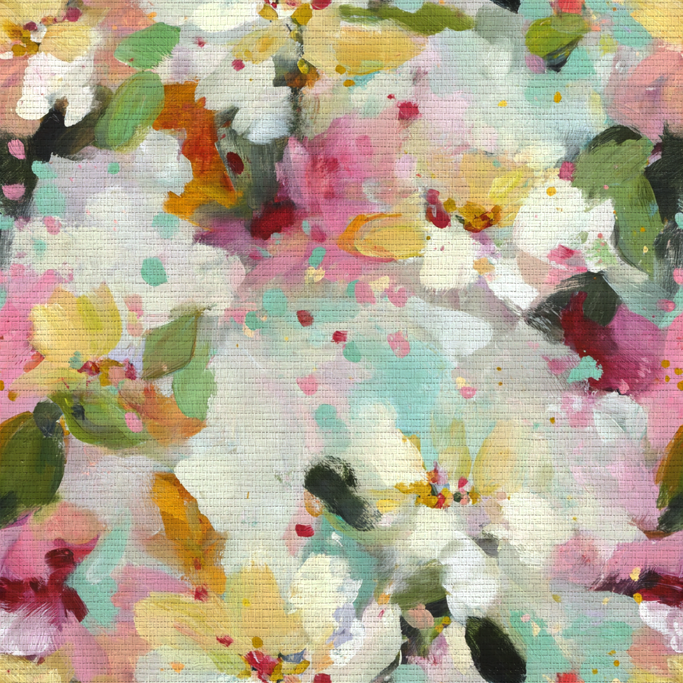 Fleur Garden Faux Grasscloth Wallpaper - Lemon Park