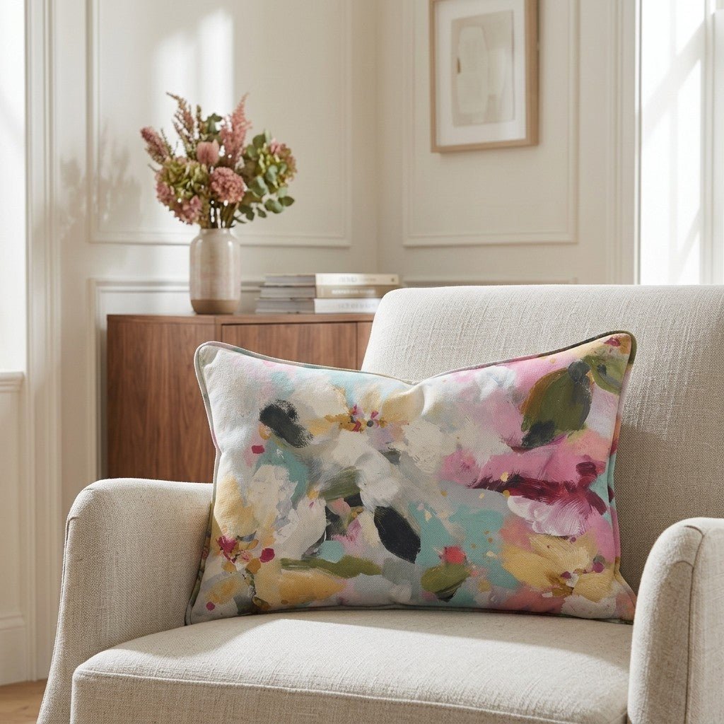 Fleur Garden Throw Pillow - Lemon Park
