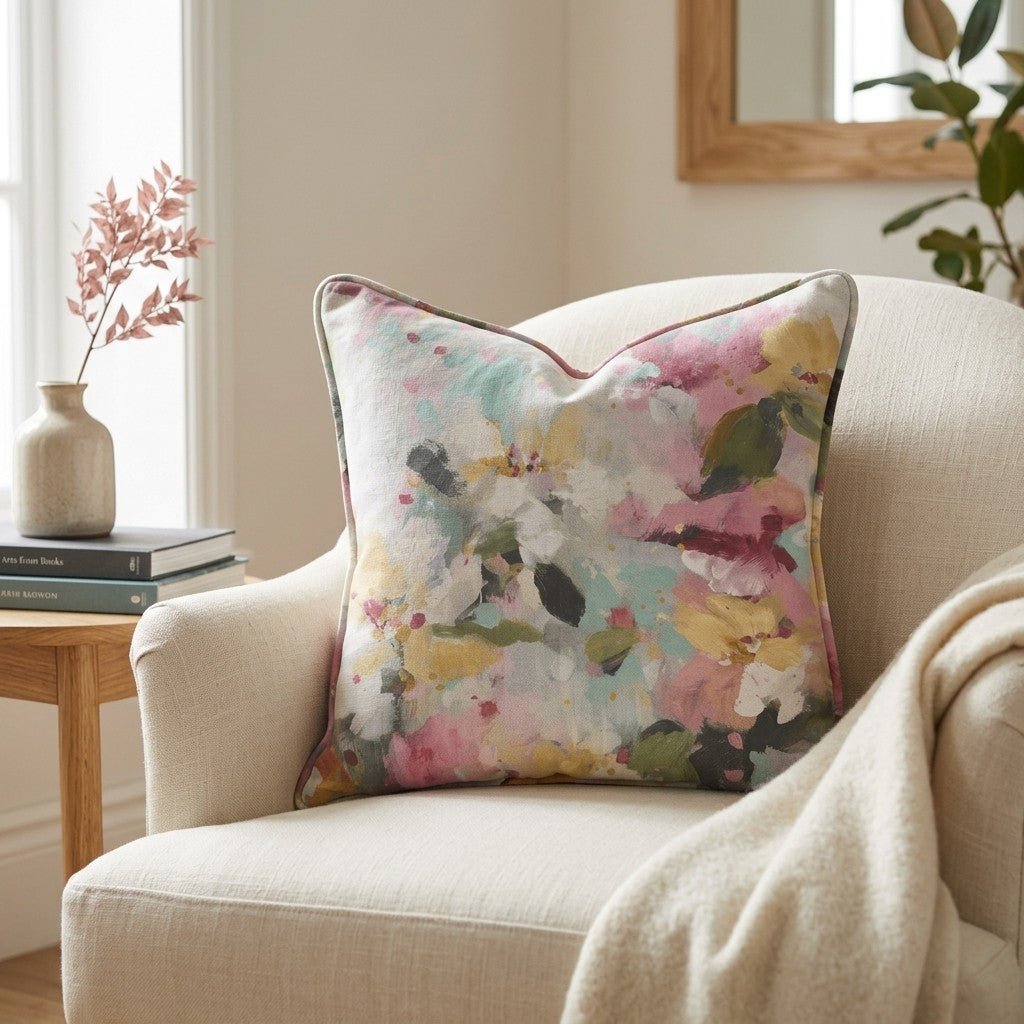 Fleur Garden Throw Pillow - Lemon Park