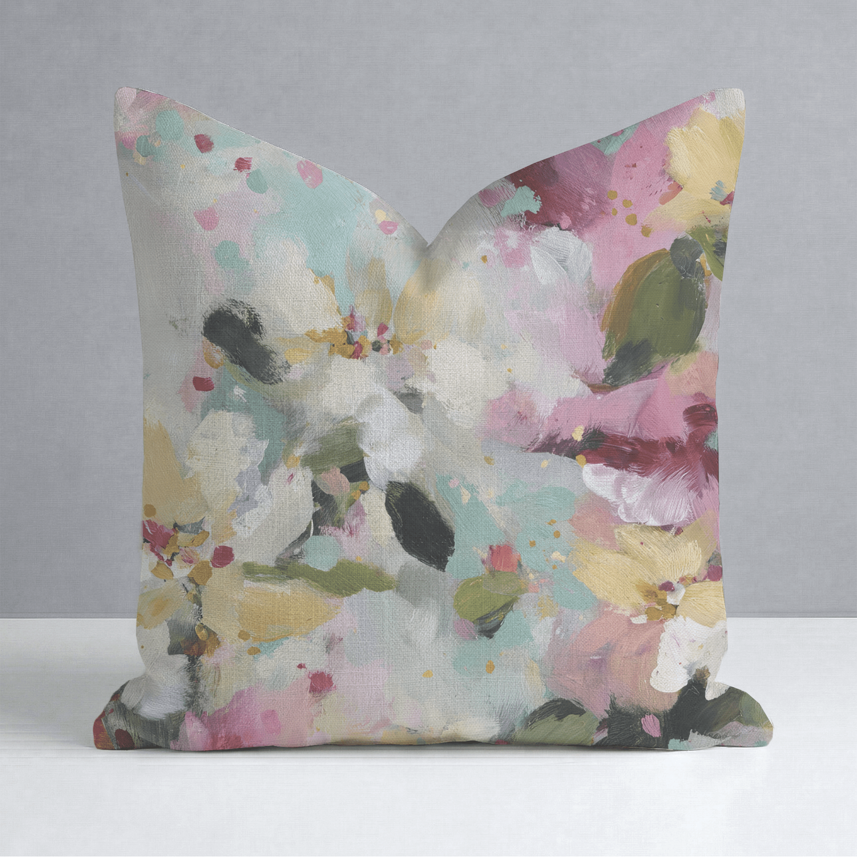 Fleur Garden Throw Pillow - Lemon Park