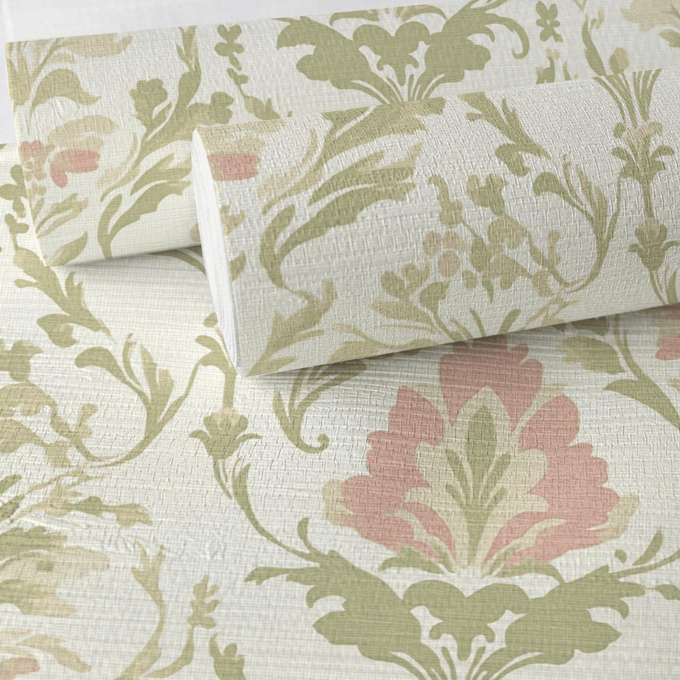 Fleur Harmony Faux Grasscloth Wallpaper - Lemon Park