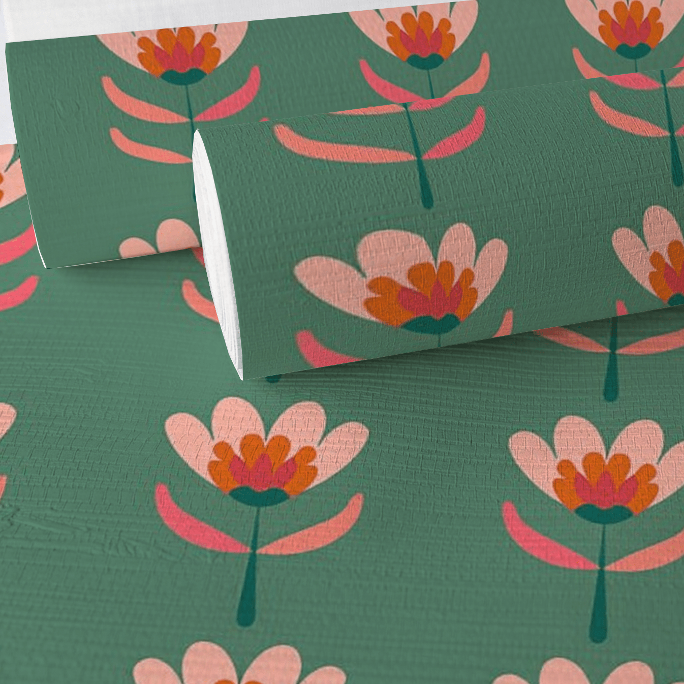 Flora Charm Faux Grasscloth Wallpaper - Lemon Park
