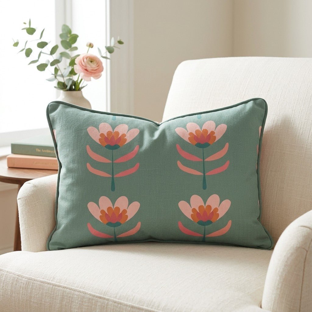 Flora Charm Throw Pillow - Lemon Park