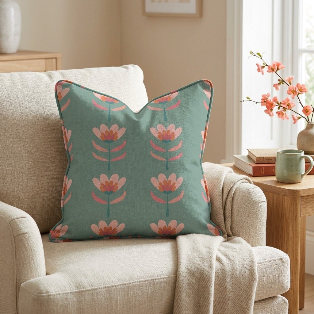 Flora Charm Throw Pillow - Lemon Park