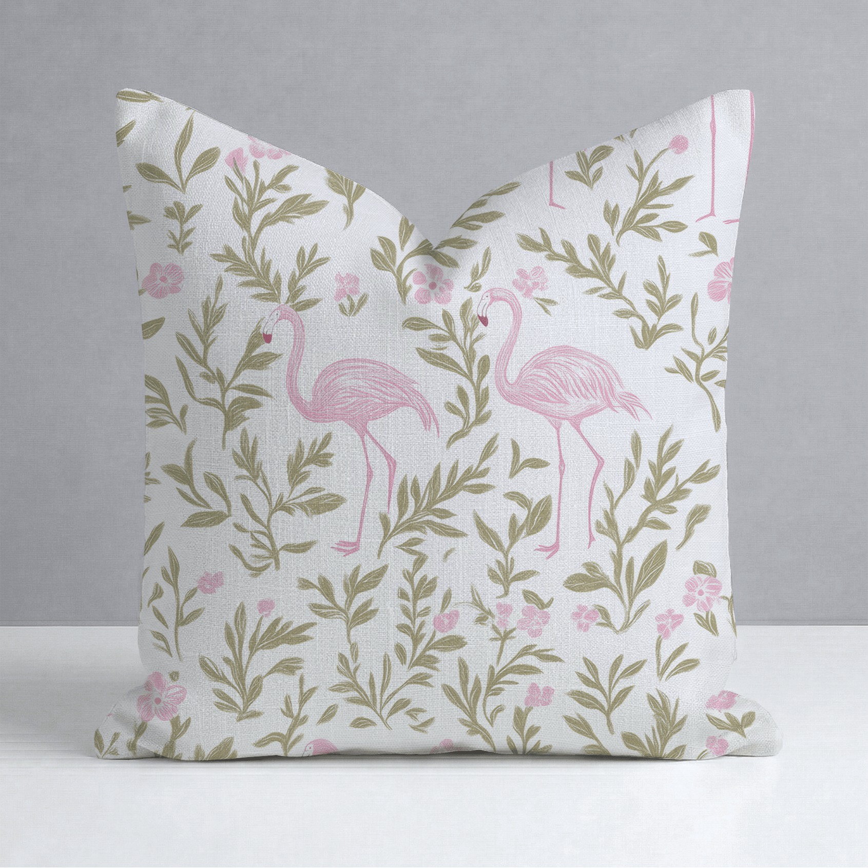 Flora Flamingo Throw Pillow - Lemon Park