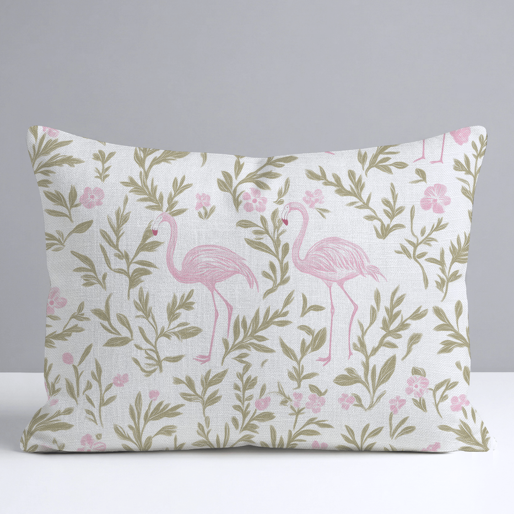 Flora Flamingo Throw Pillow - Lemon Park