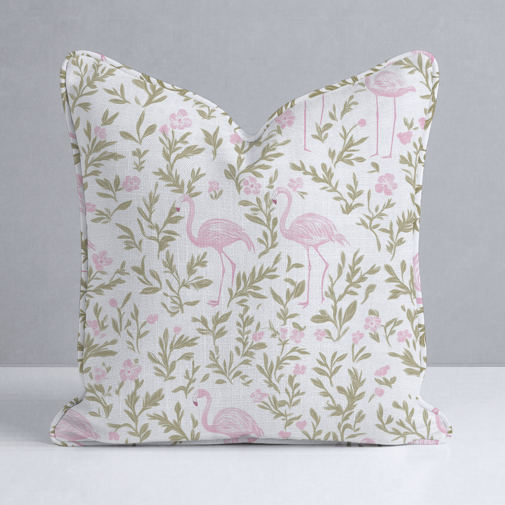 Flora Flamingo Throw Pillow - Lemon Park