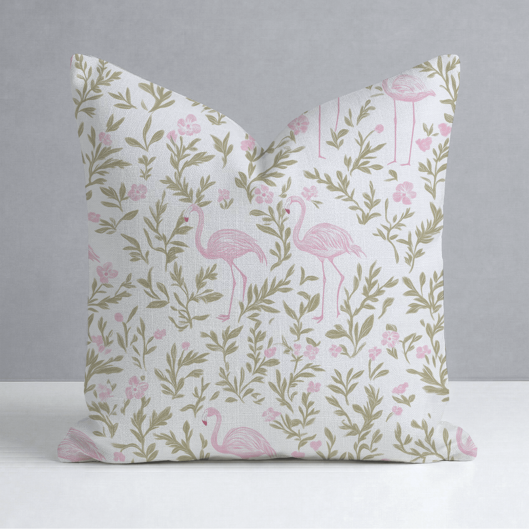 Flora Flamingo Throw Pillow - Lemon Park