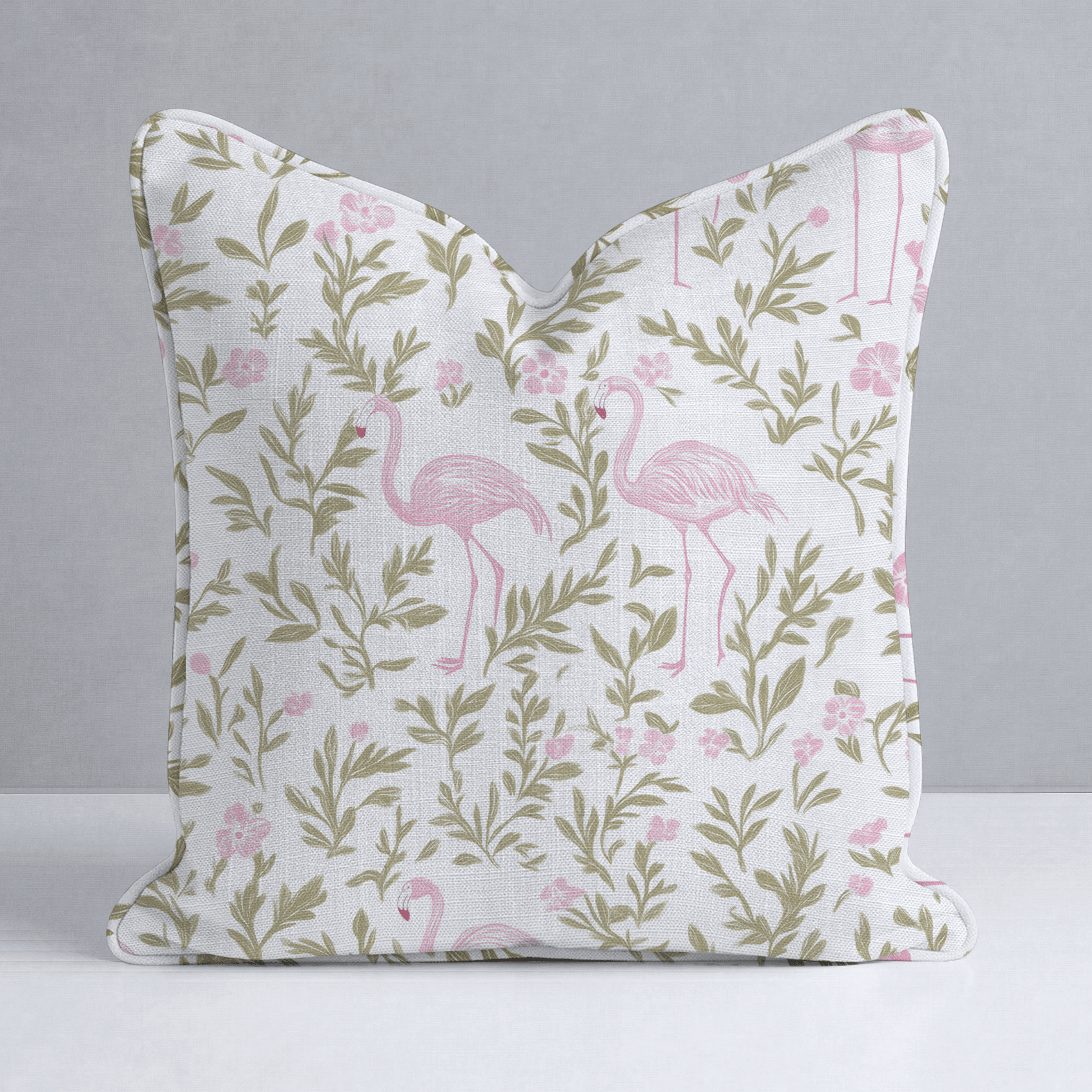 Flora Flamingo Throw Pillow - Lemon Park