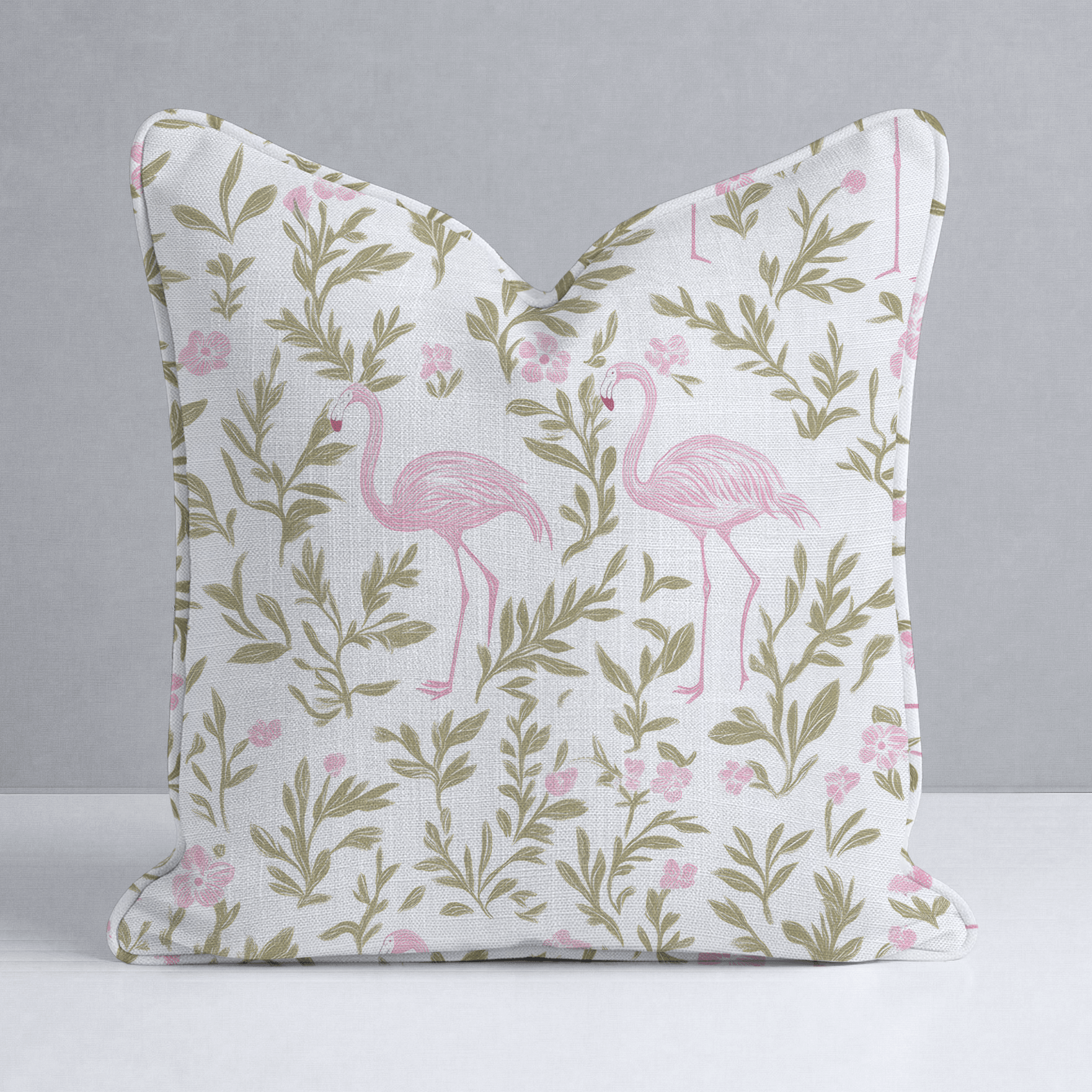 Flora Flamingo Throw Pillow - Lemon Park