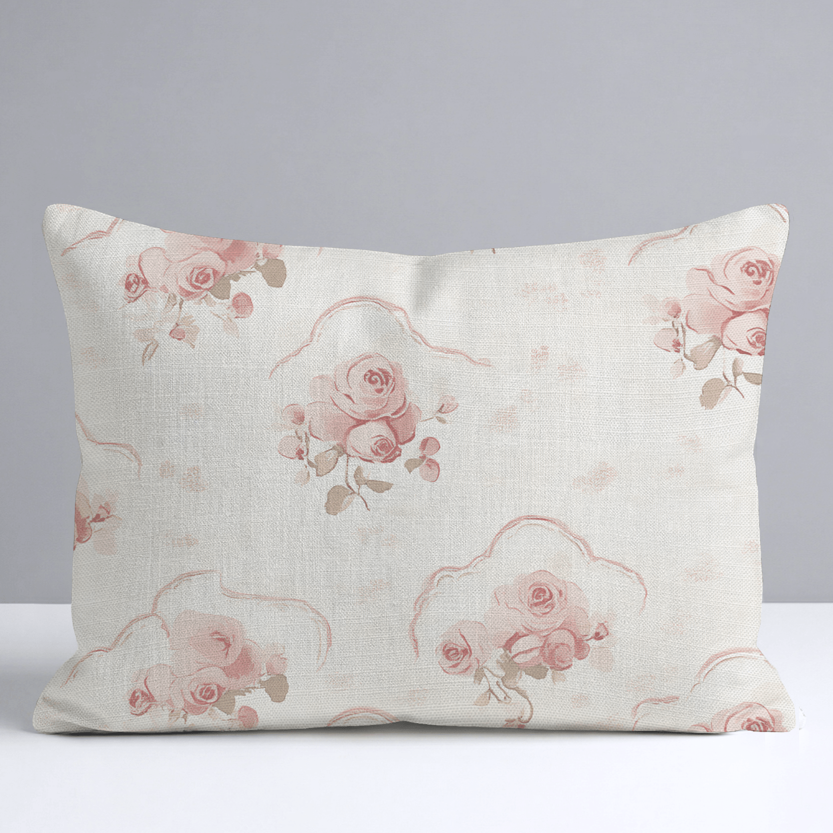 Floral Cameo Throw Pillow - Lemon Park