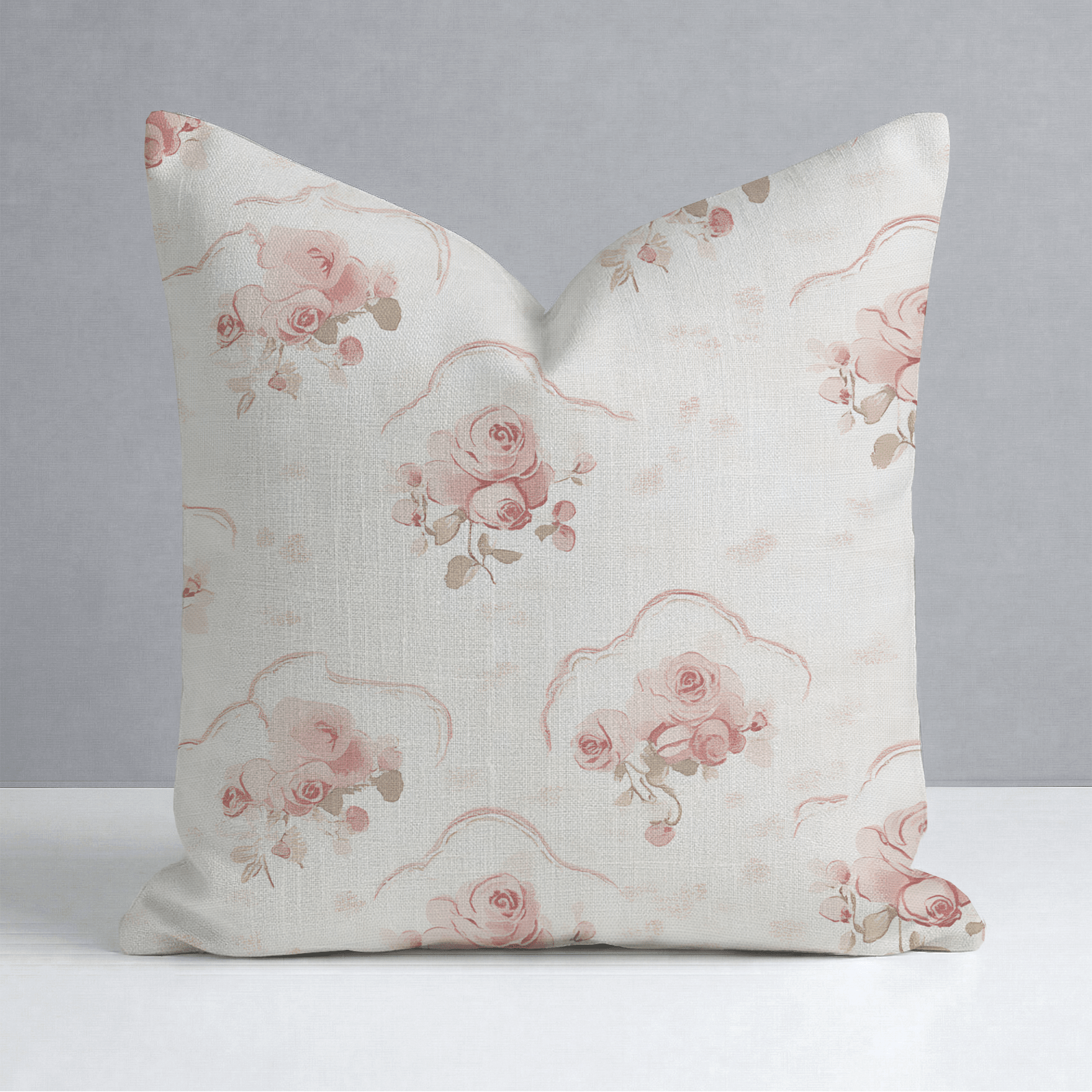 Floral Cameo Throw Pillow - Lemon Park