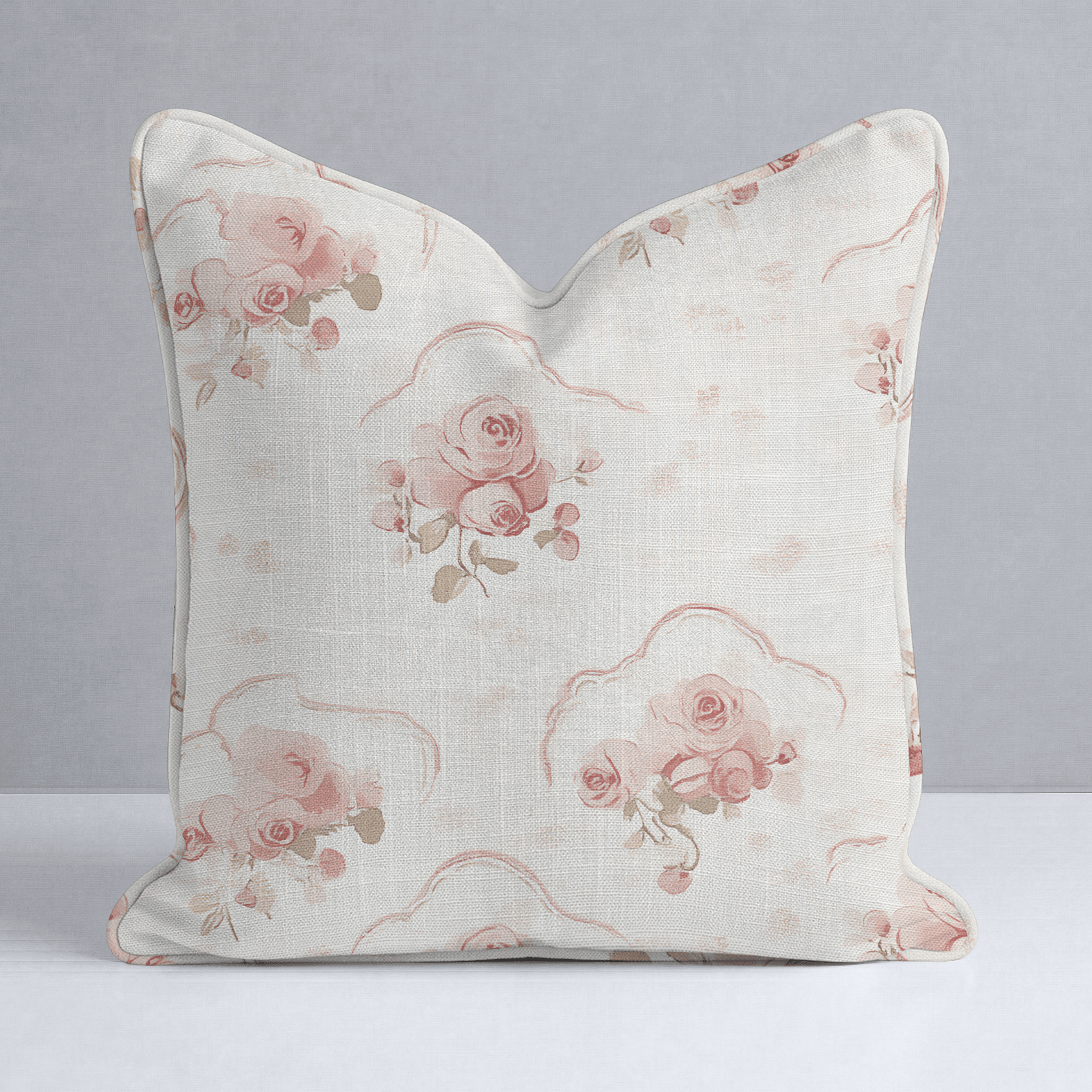 Floral Cameo Throw Pillow - Lemon Park