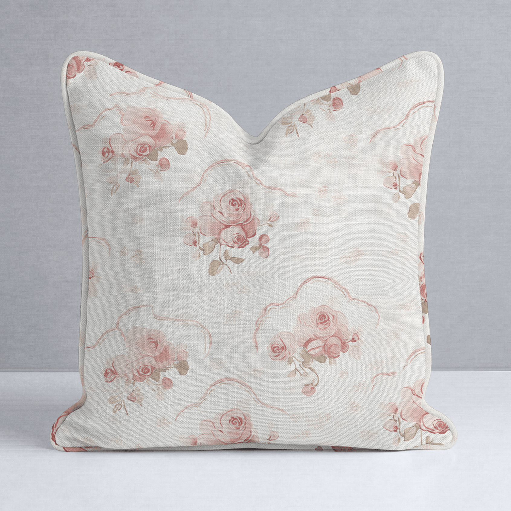 Floral Cameo Throw Pillow - Lemon Park