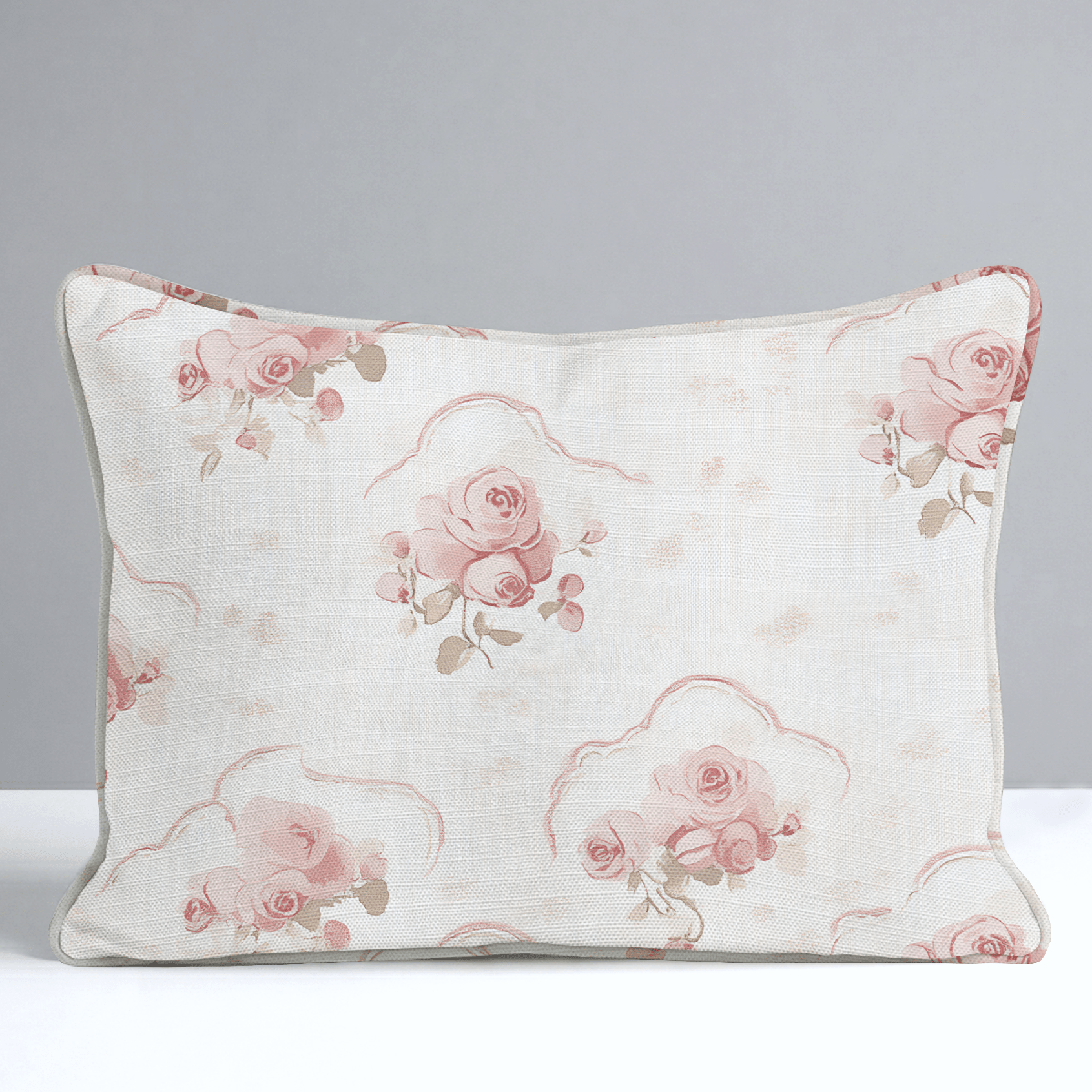 Floral Cameo Throw Pillow - Lemon Park