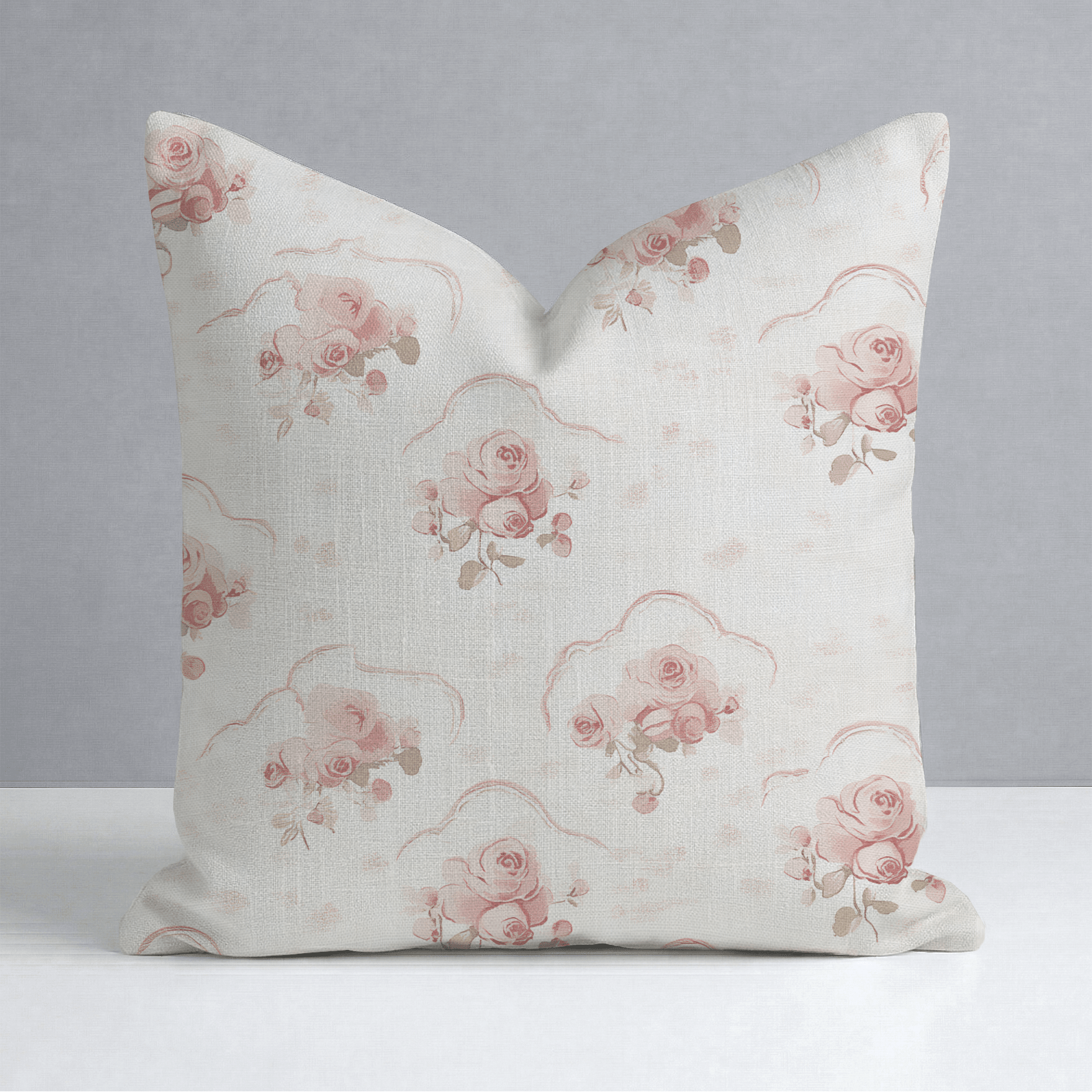 Floral Cameo Throw Pillow - Lemon Park