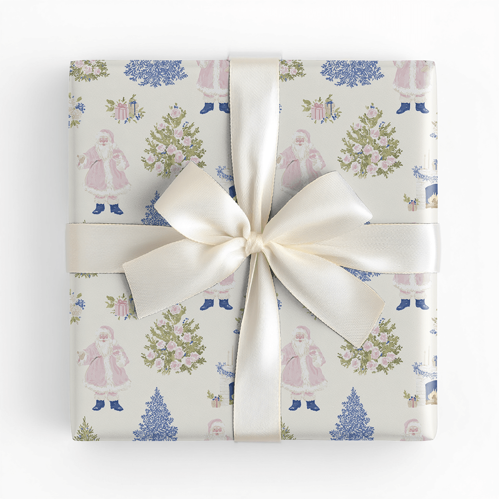 Floral Santa - Wrapping Paper - Lemon Park