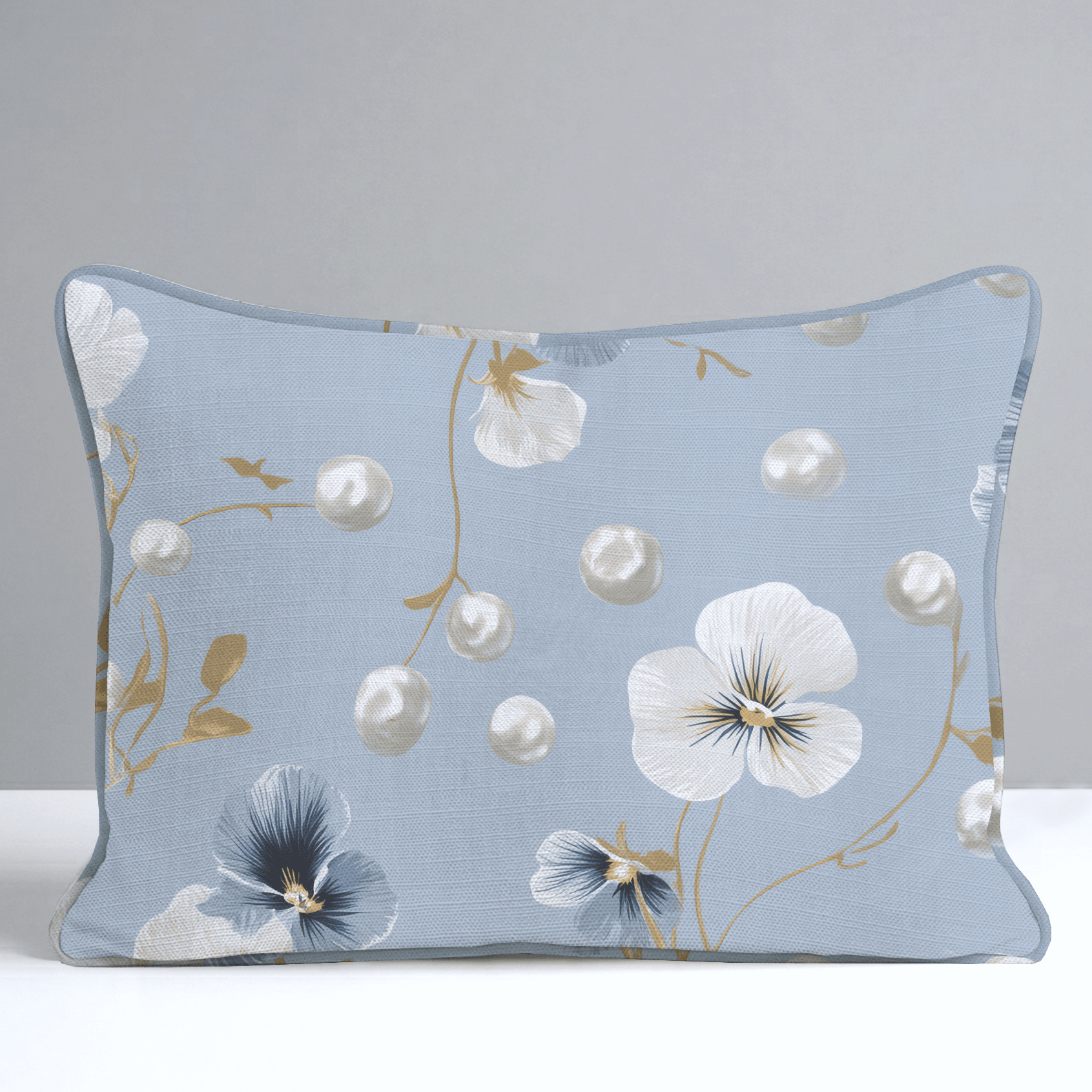Flower Pearls Throw Pillow - Lemon Park