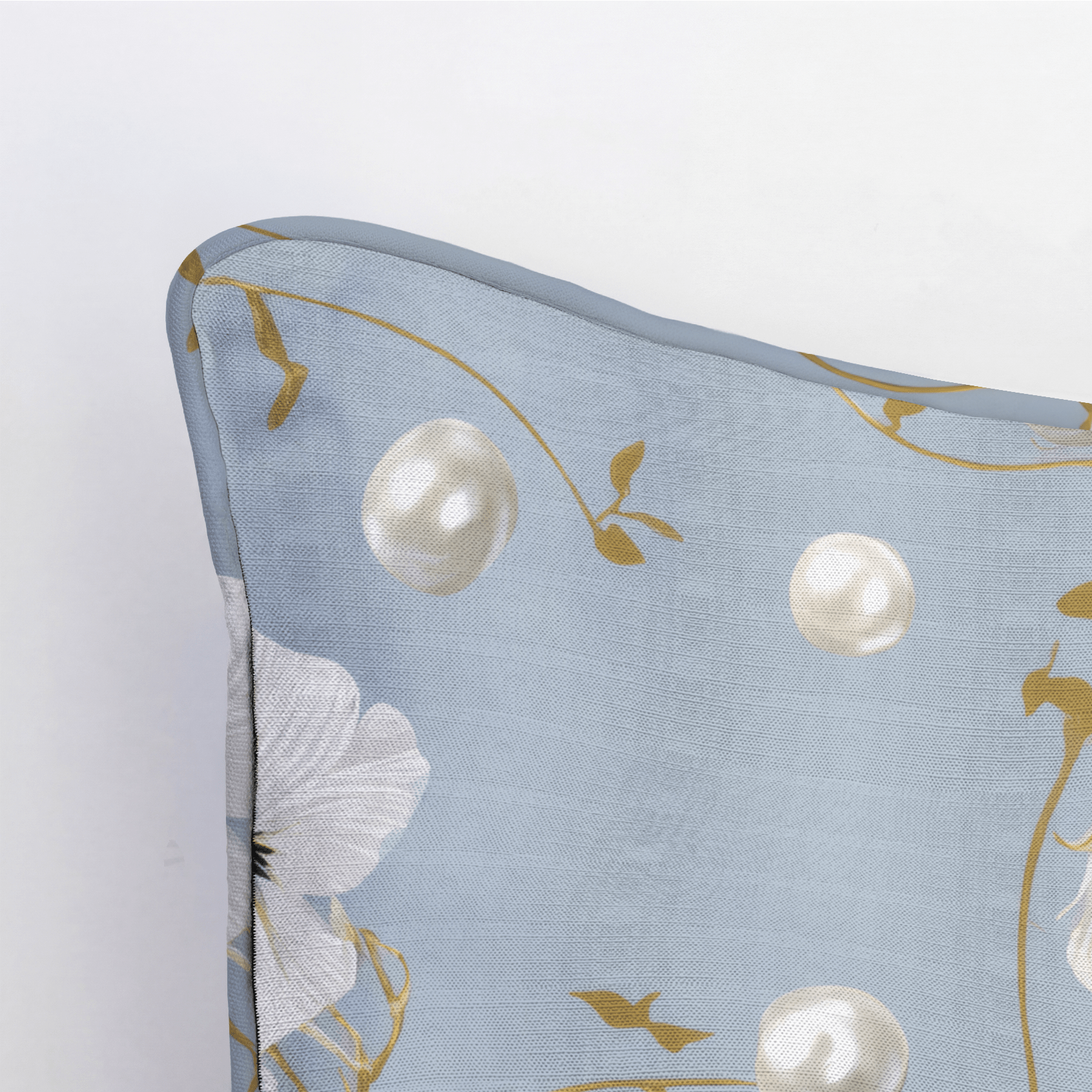 Flower Pearls Throw Pillow - Lemon Park