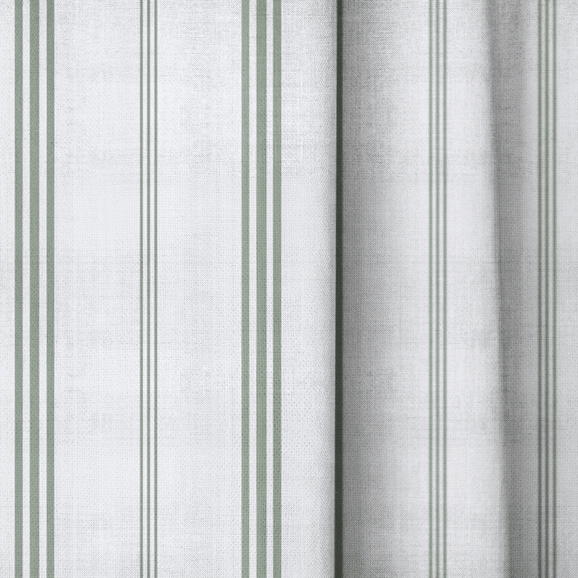 Fog & Found Cream Stripe - Drapery - Lemon Park