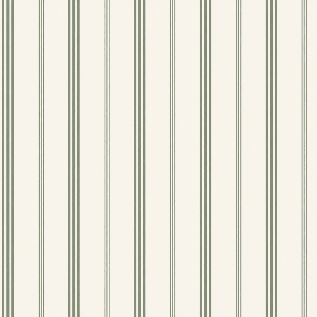 Fog & Found Cream Stripe Wallpaper - Lemon Park
