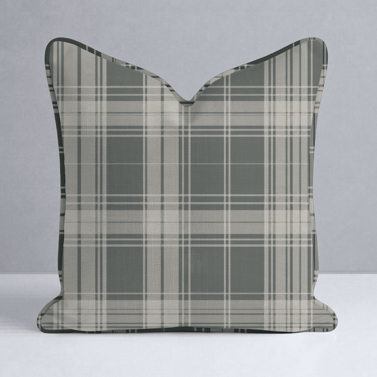Fog & Found Forest Plaid Throw Pillow - Lemon Park