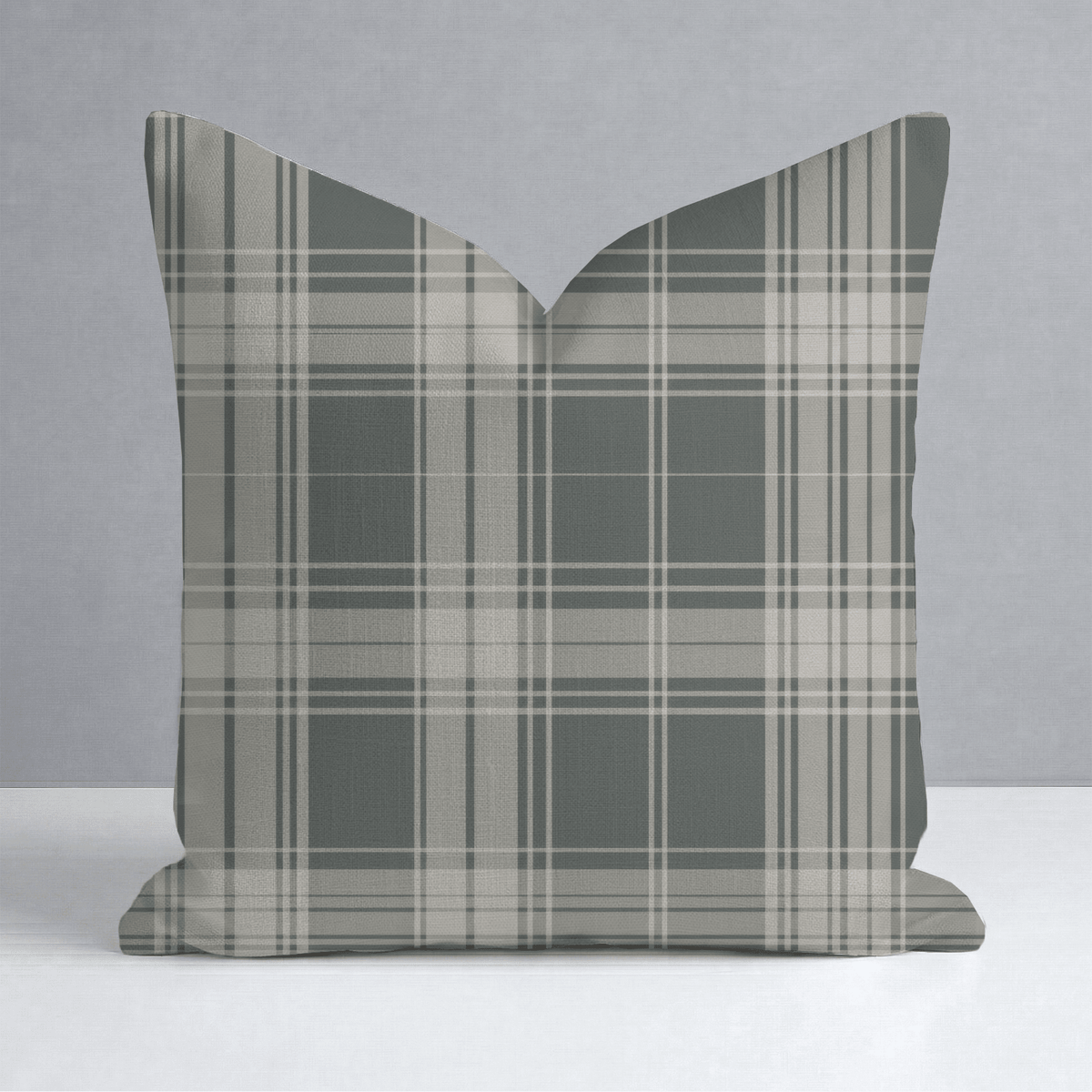 Fog & Found Forest Plaid Throw Pillow - Lemon Park