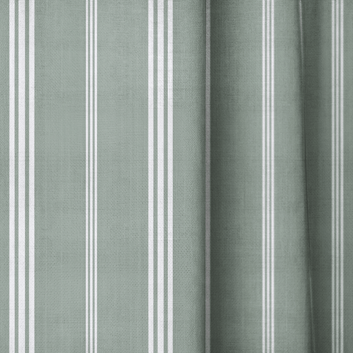 Fog & Found Sage Stripe - Drapery - Lemon Park