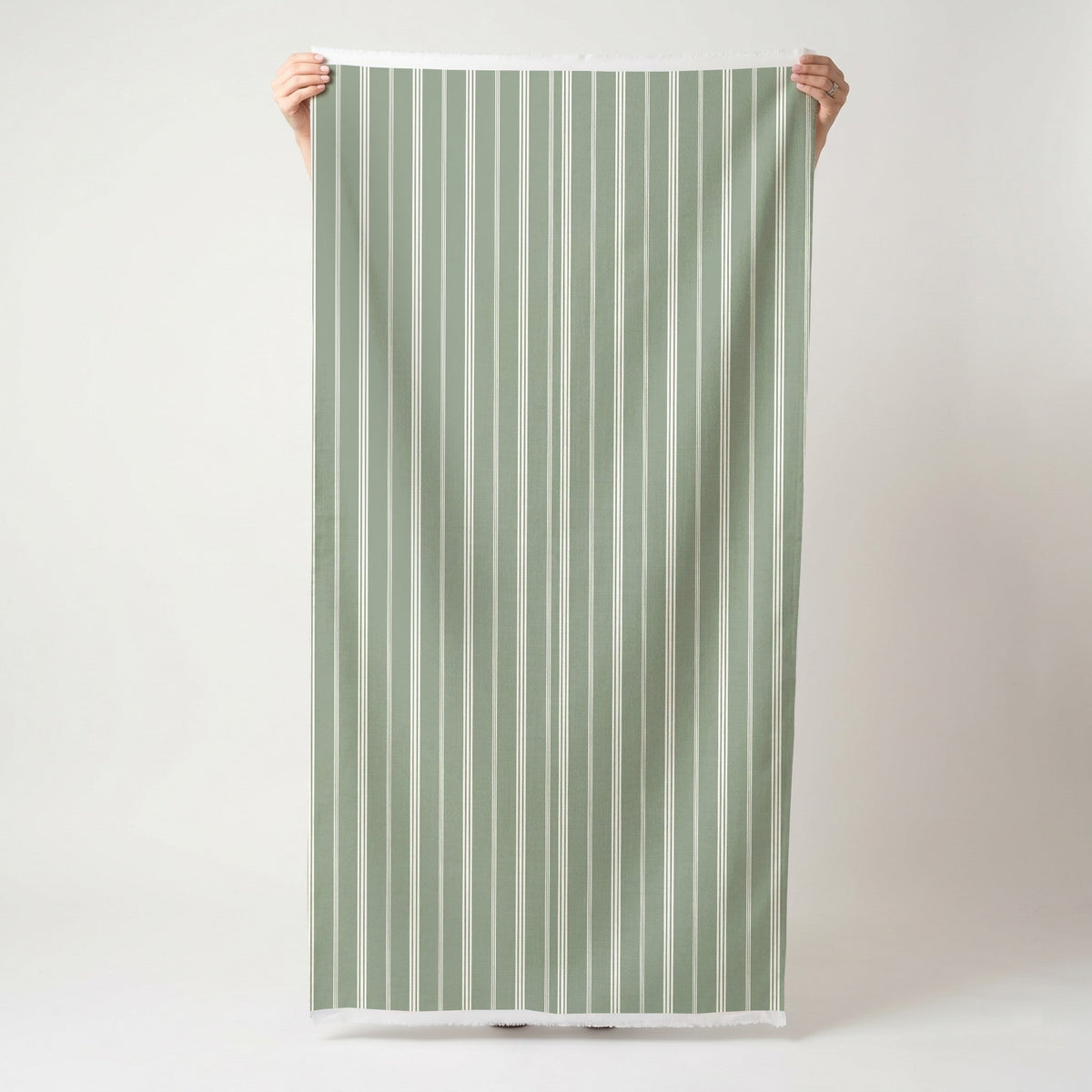 Fog & Found Sage Stripe - Fabric - Lemon Park