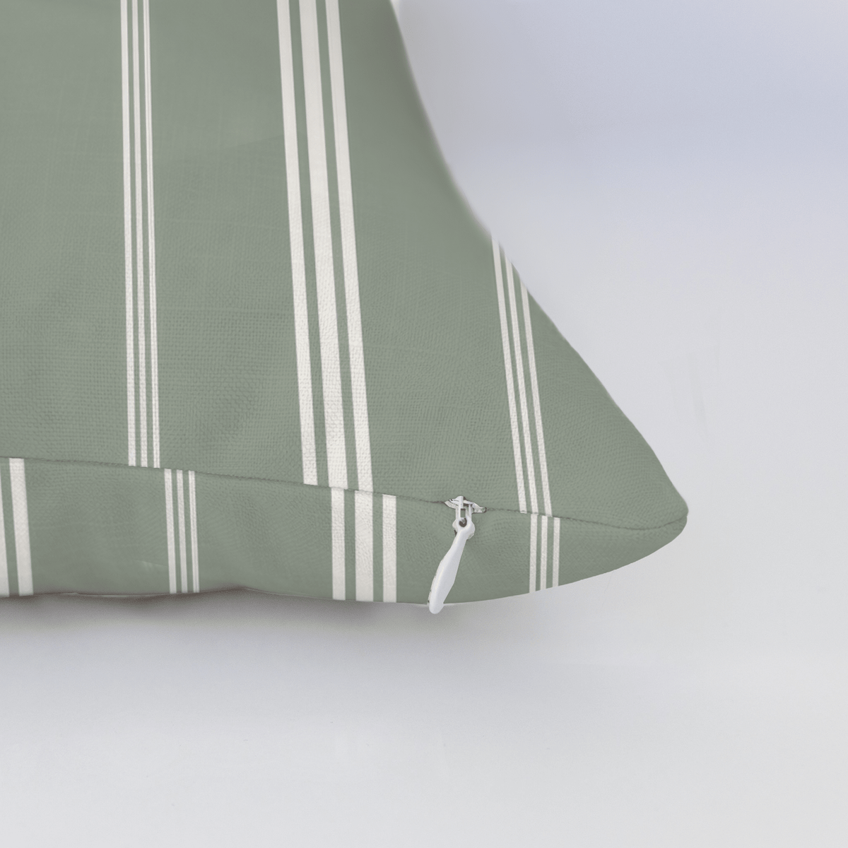 Fog & Found Sage Stripe Throw Pillow - Lemon Park