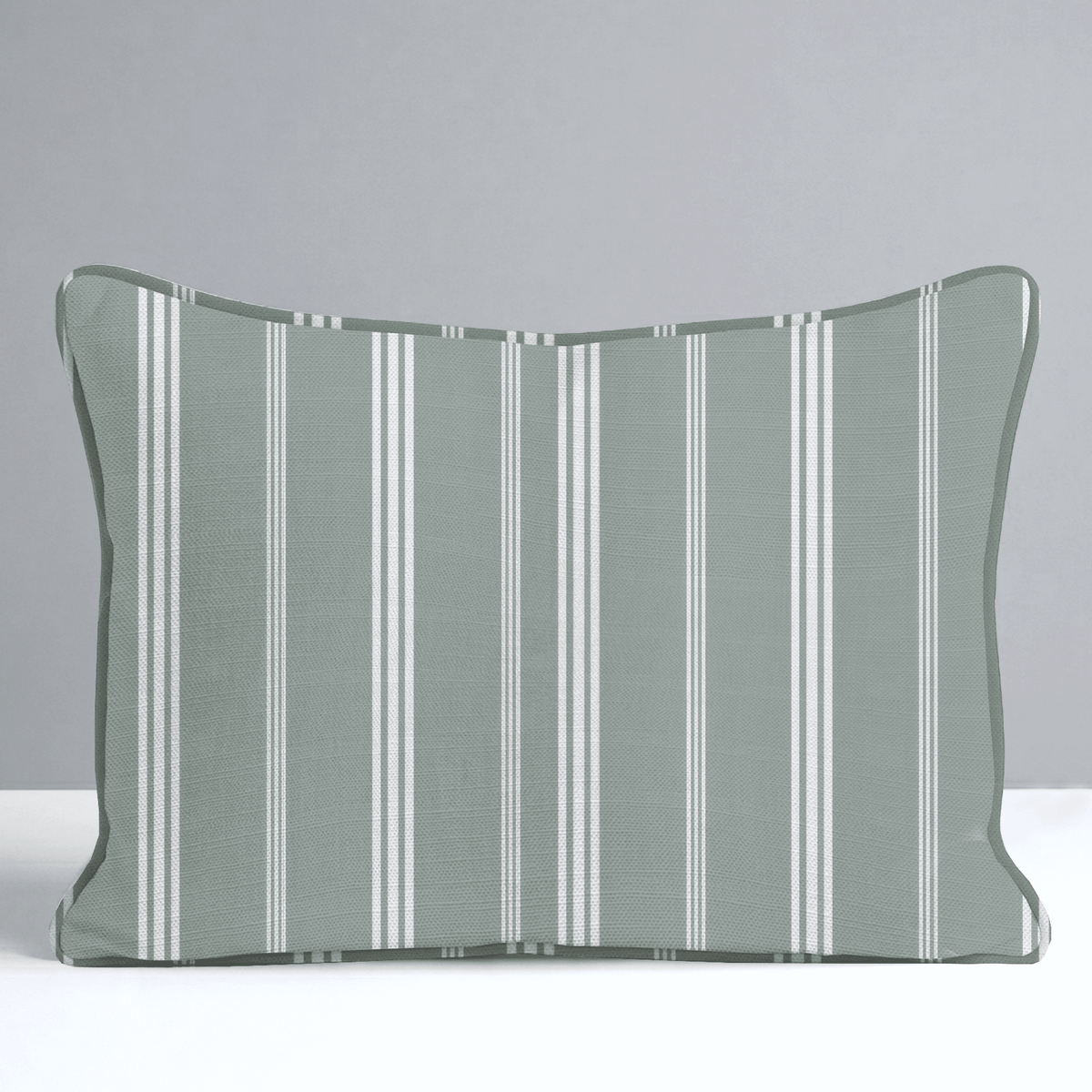Fog & Found Sage Stripe Throw Pillow - Lemon Park