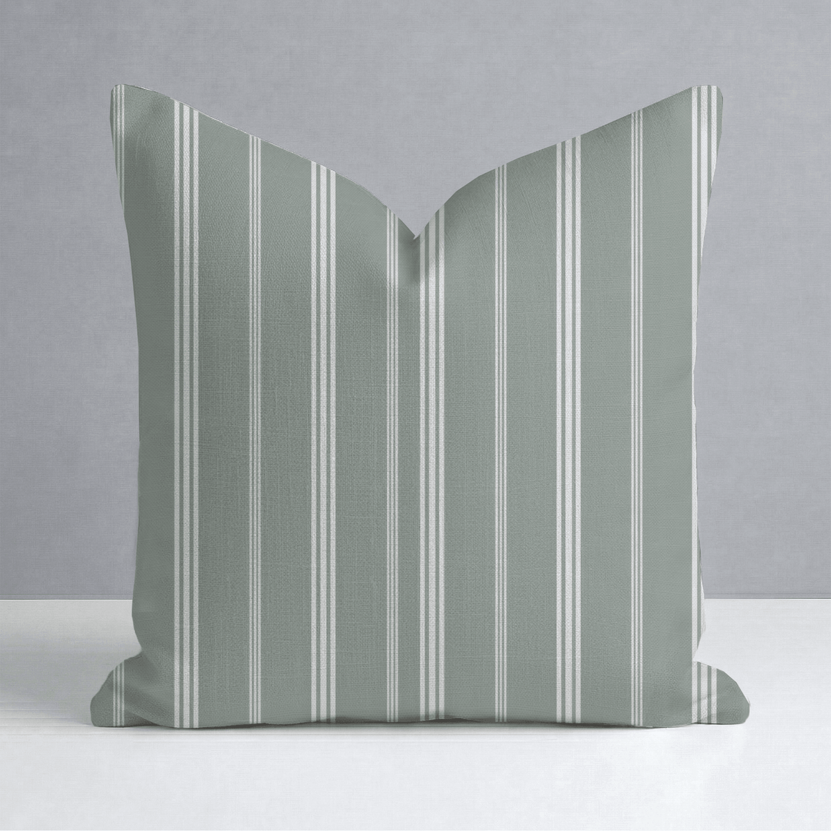 Fog & Found Sage Stripe Throw Pillow - Lemon Park