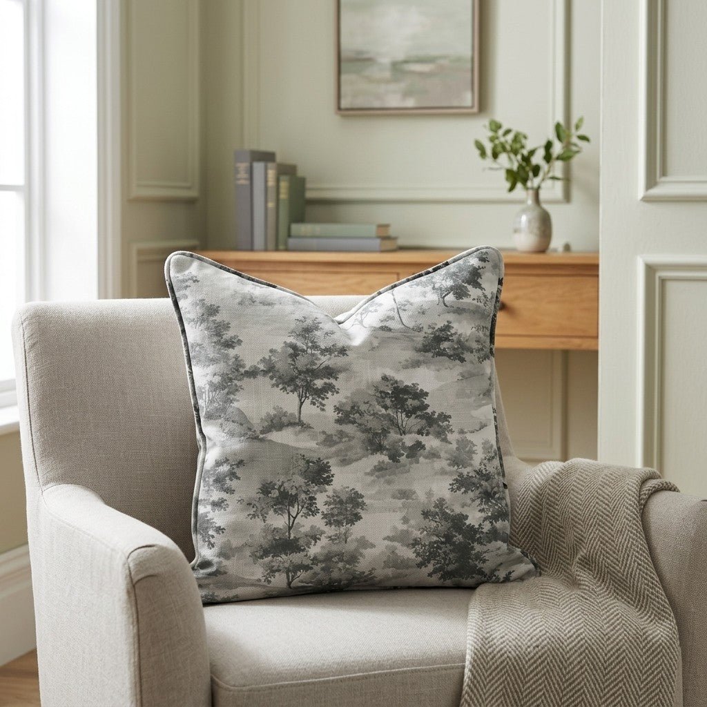Fog & Found Throw Pillow - Lemon Park