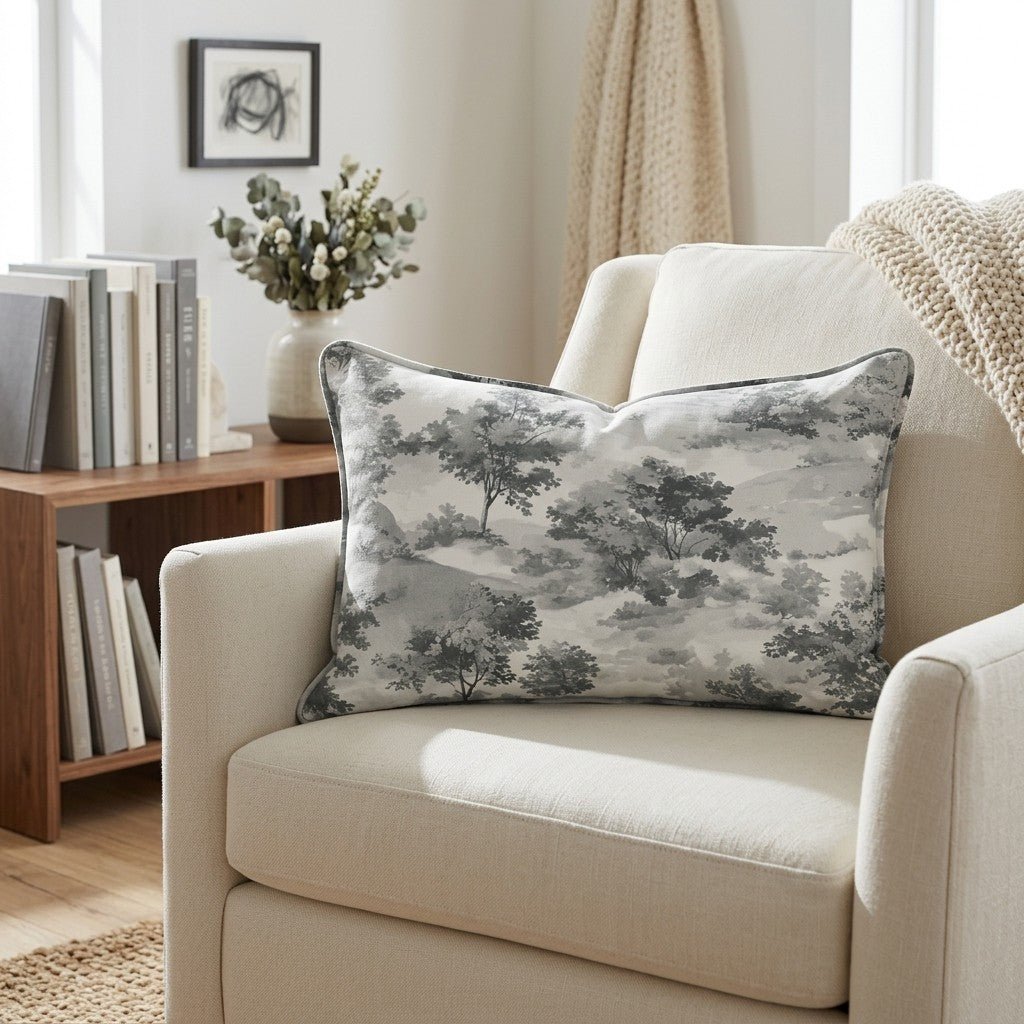 Fog & Found Throw Pillow - Lemon Park