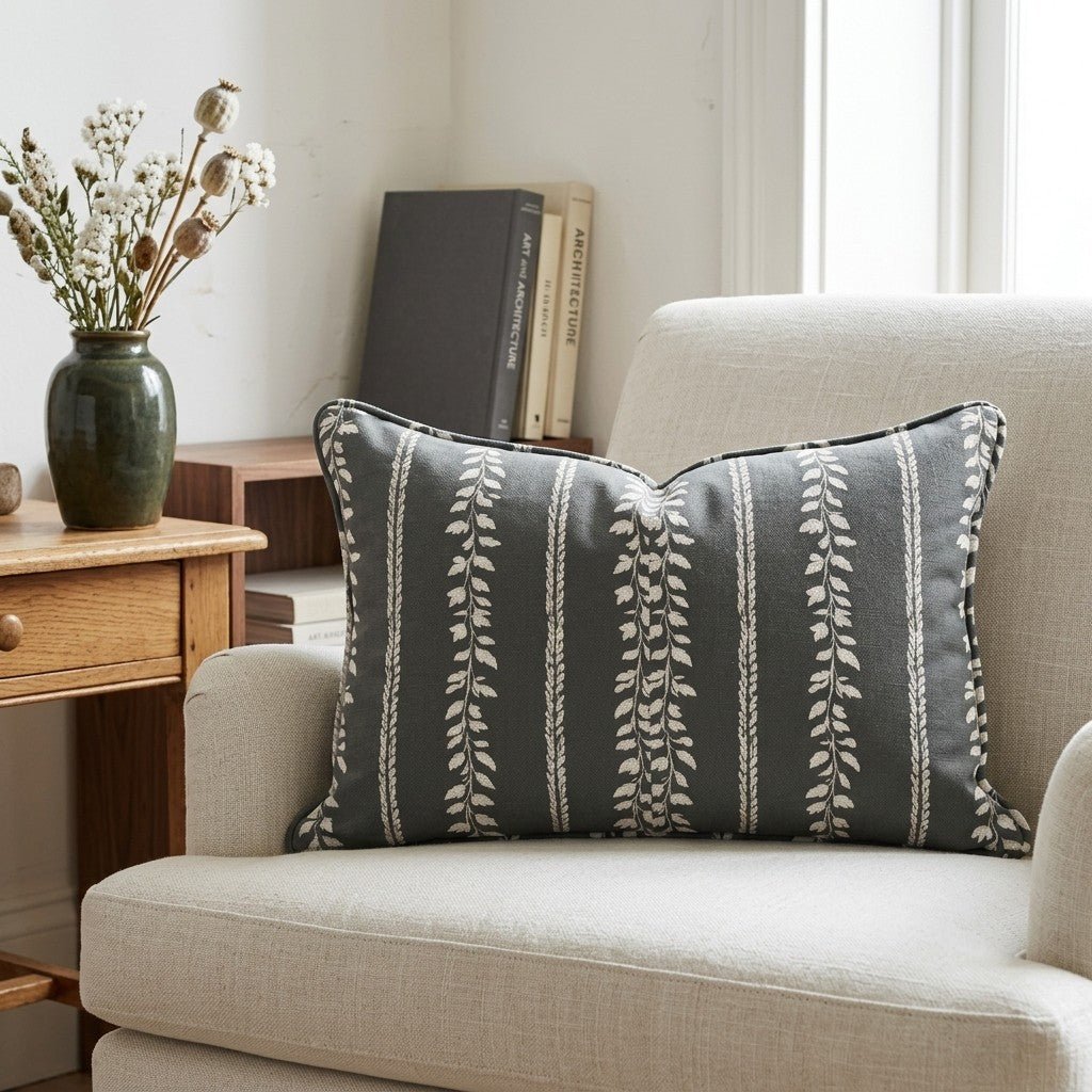 Fog & Found Trailing Vine Throw Pillow - Lemon Park