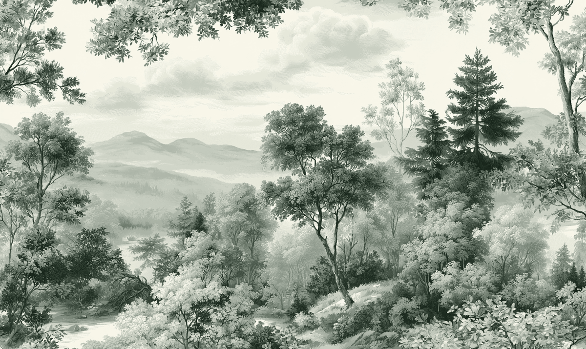 Fog & Found Wooded Forest - Tapestry - Lemon Park