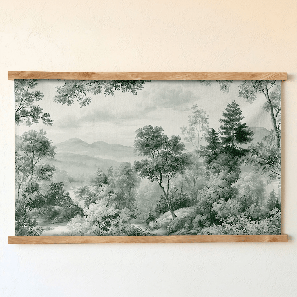 Fog & Found Wooded Forest - Tapestry - Lemon Park