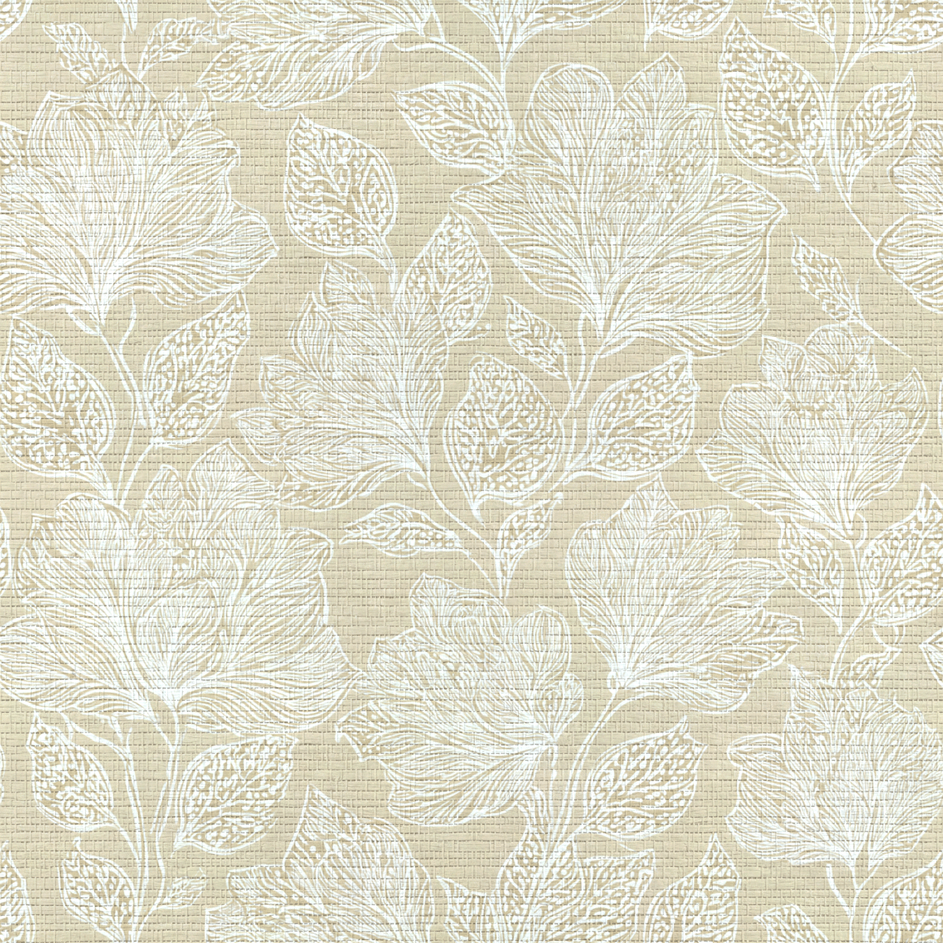 Folk Song Faux Grasscloth Wallpaper - Lemon Park