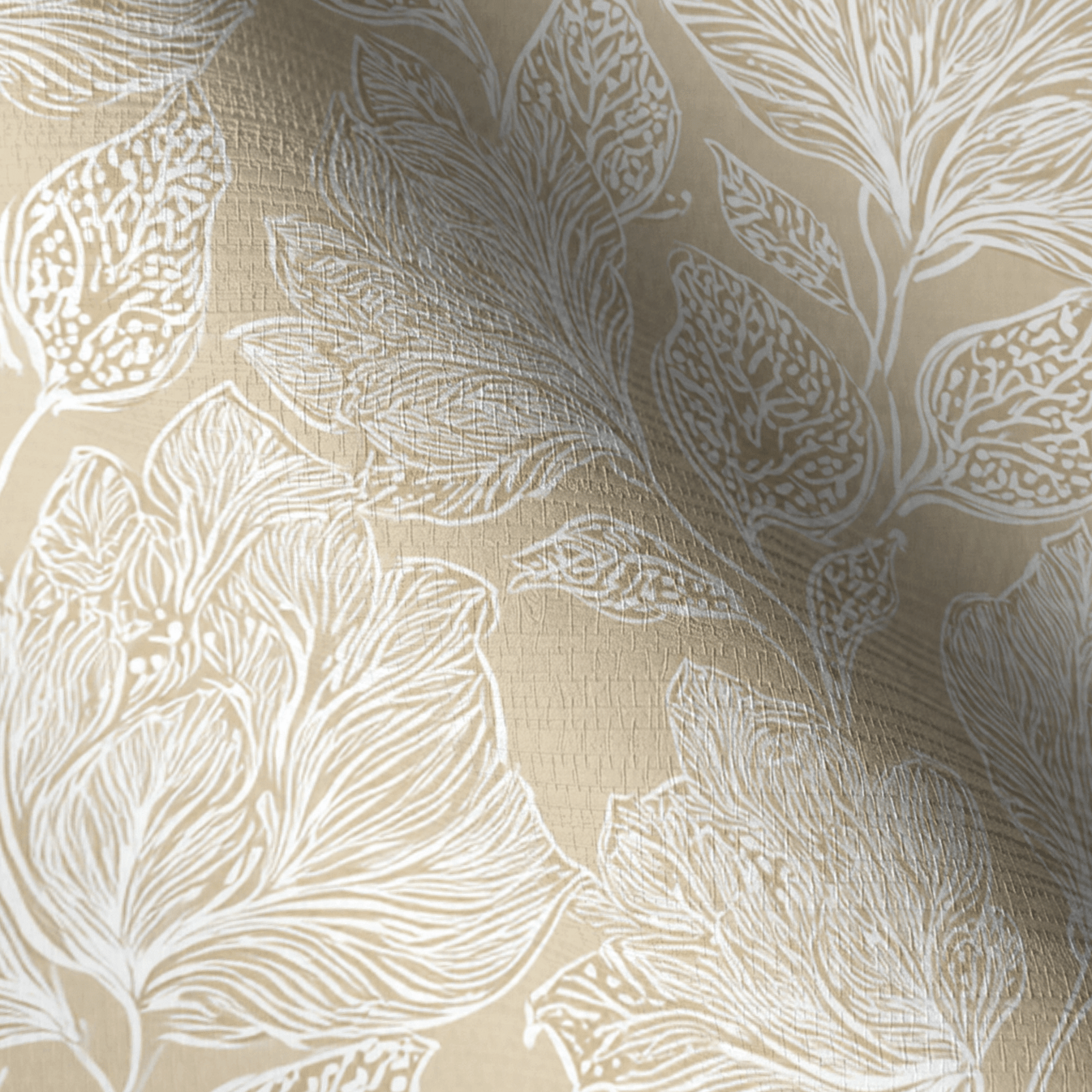 Folk Song Faux Grasscloth Wallpaper - Lemon Park