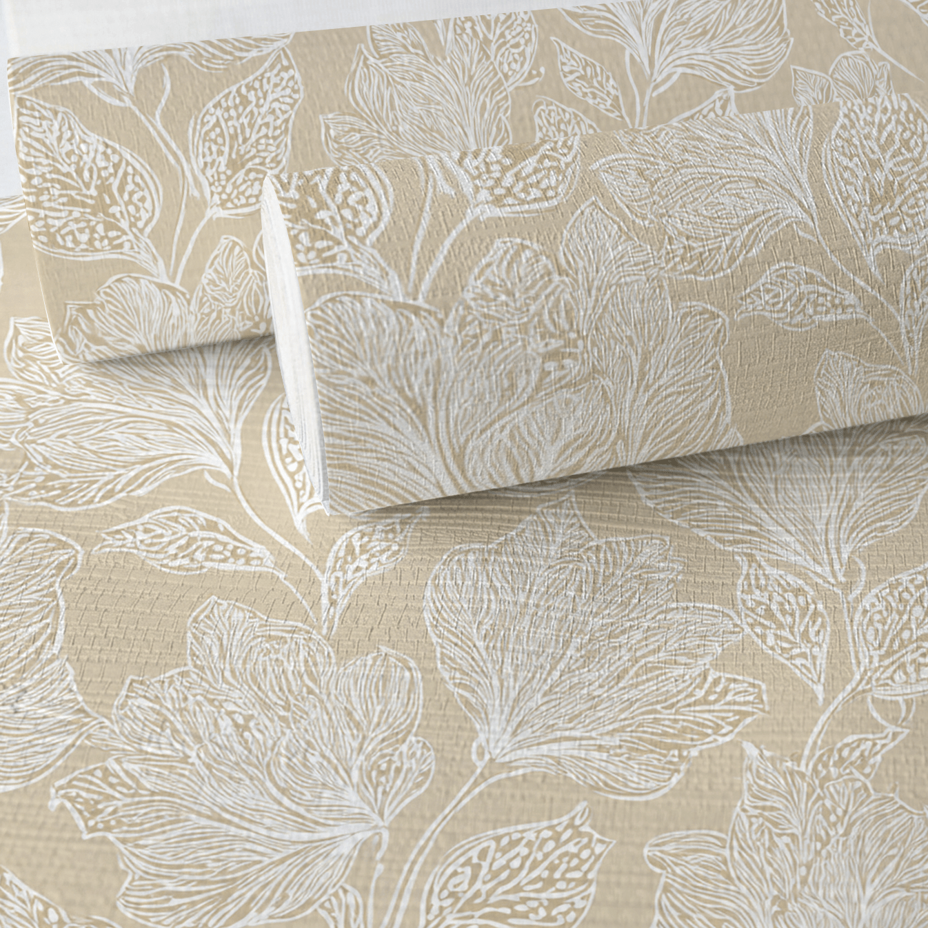 Folk Song Faux Grasscloth Wallpaper - Lemon Park