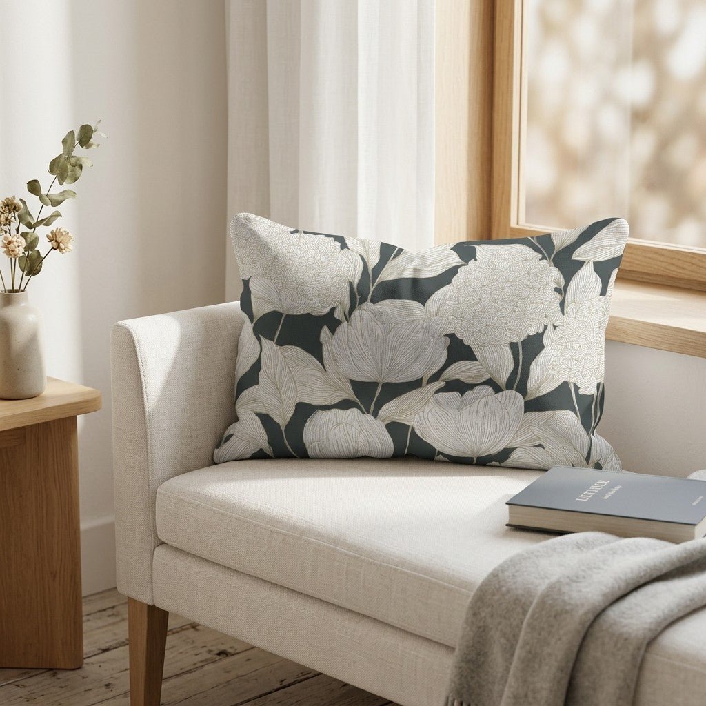 Folklore Cabins Throw Pillow - Lemon Park