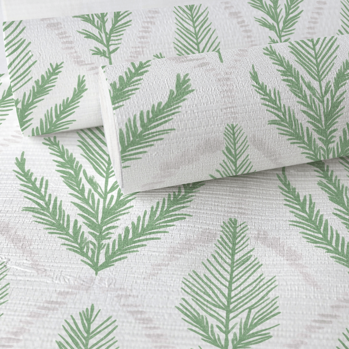Forest Path Faux Grasscloth Wallpaper - Lemon Park