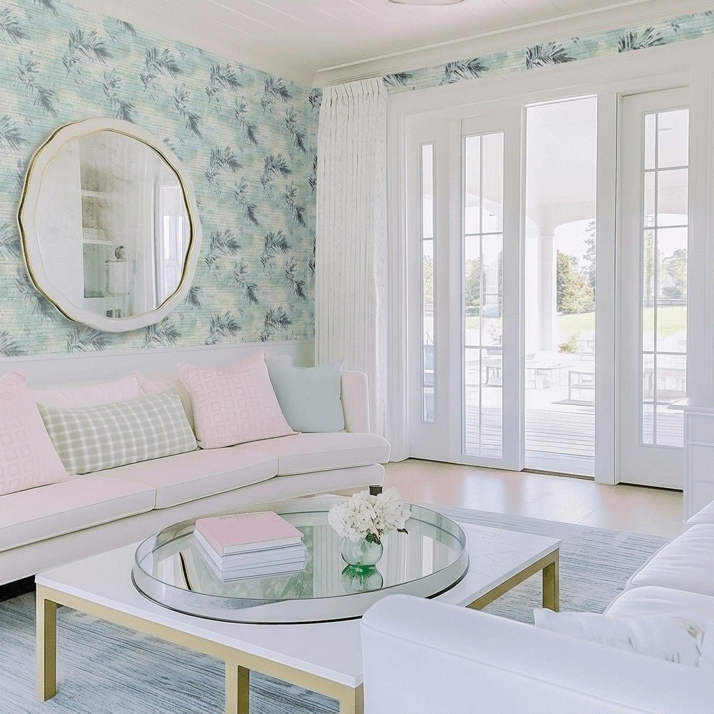 Frances Faux Grasscloth Wallpaper - Lemon Park
