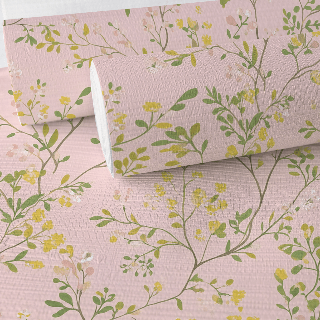 Francie Faux Grasscloth Wallpaper - Lemon Park