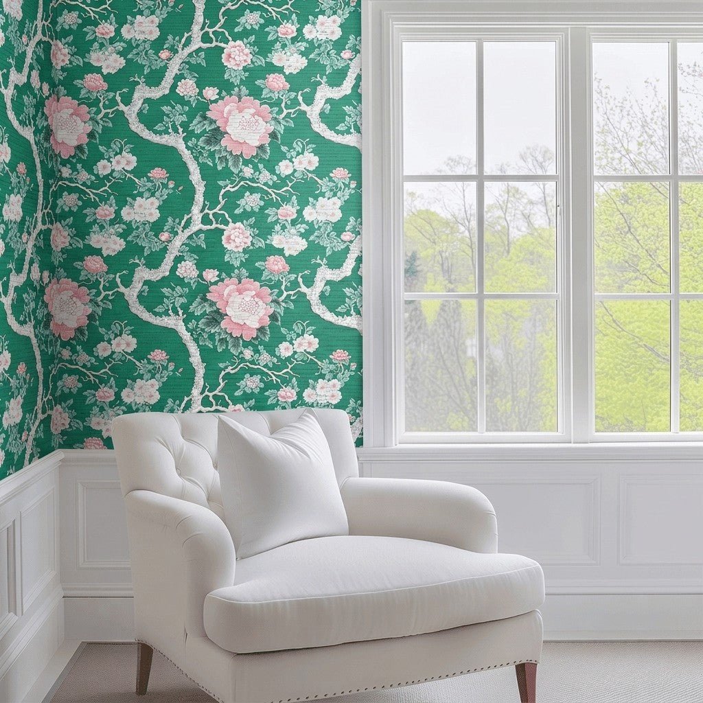 Frankie Faux Grasscloth Wallpaper - Lemon Park