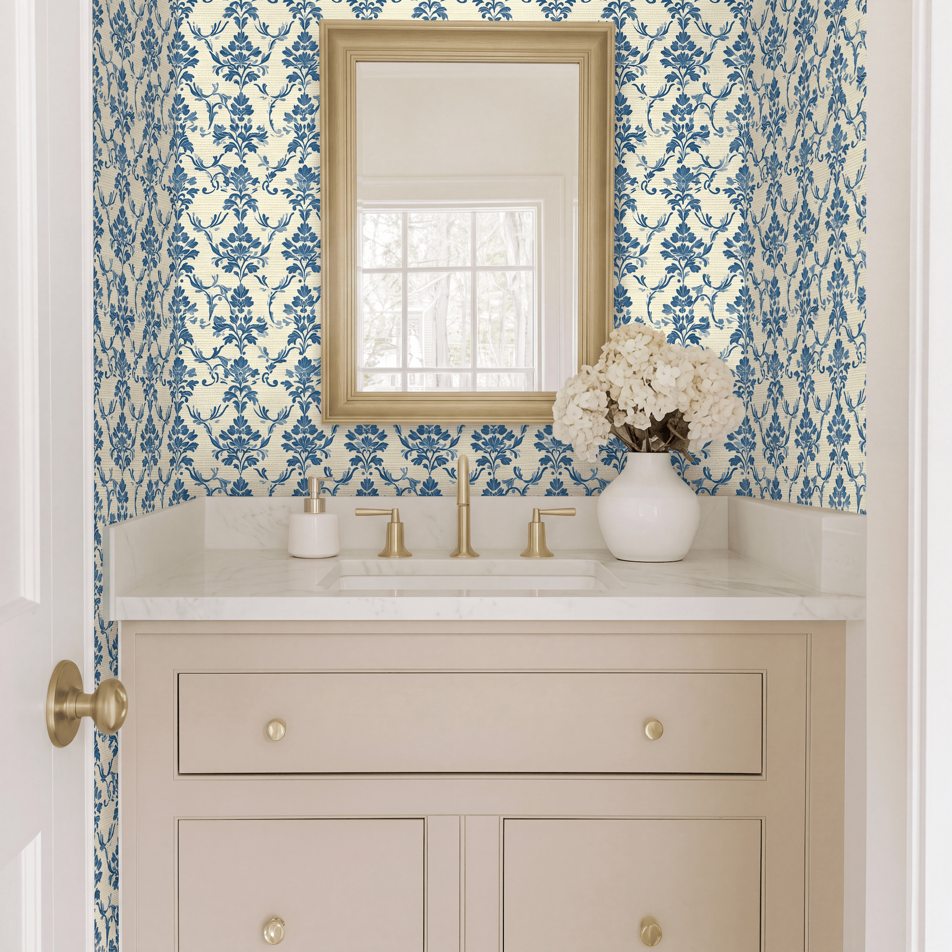 French Kiss Faux Grasscloth Wallpaper - Lemon Park