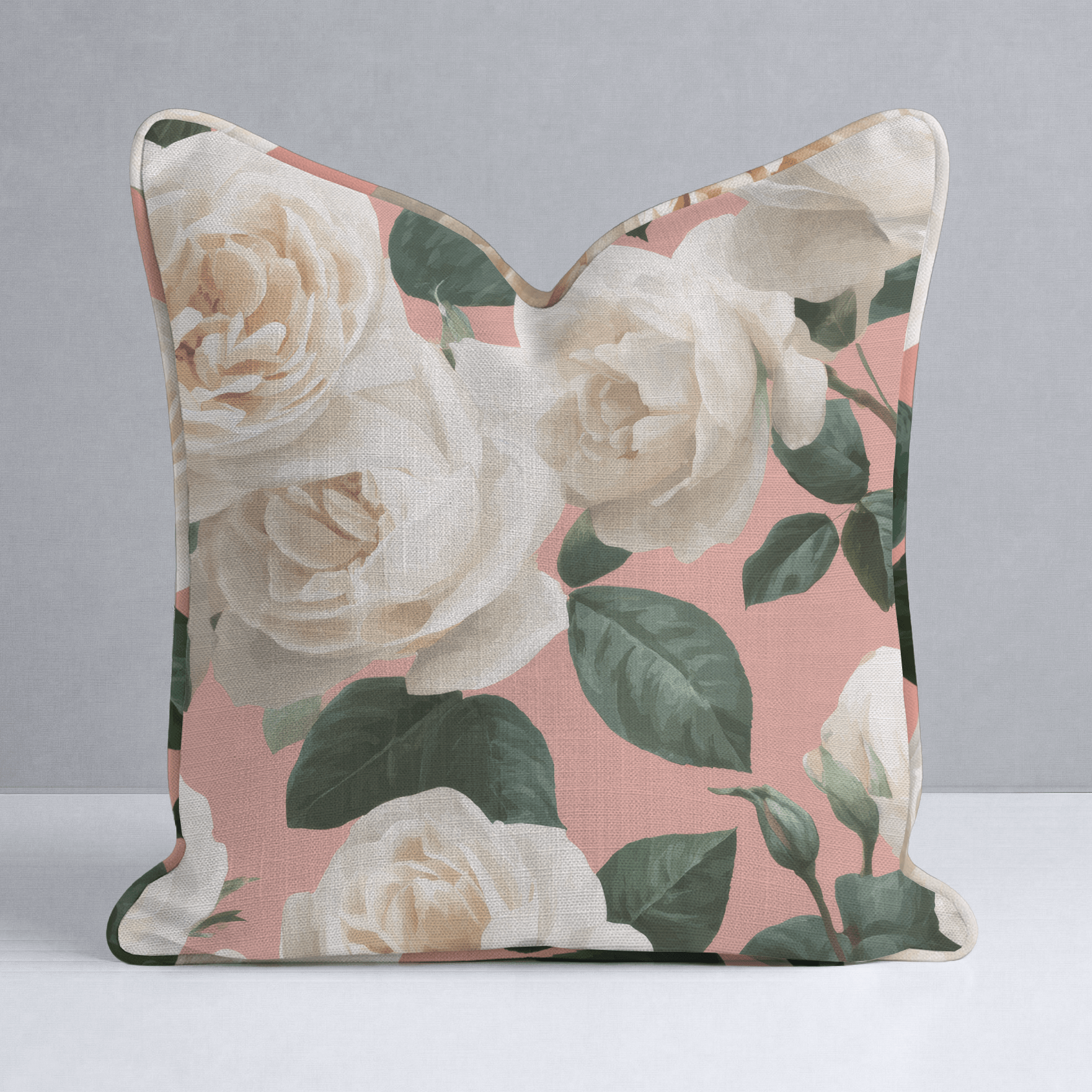 Fresh White Bloom Throw Pillow - Lemon Park