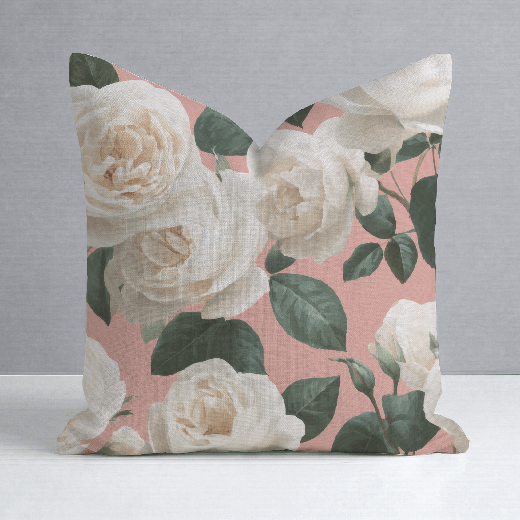Fresh White Bloom Throw Pillow - Lemon Park